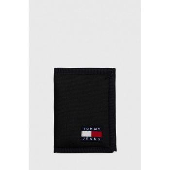 Tommy Jeans portofel bărbați, culoarea negru AM0AM12083