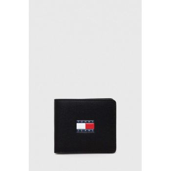 Tommy Jeans portofel bărbați, culoarea negru AM0AM12082