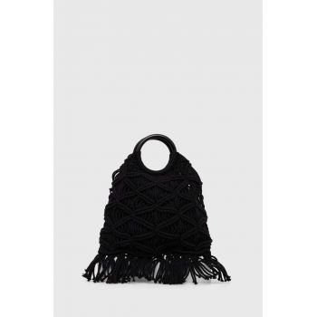 Sisley geanta de bumbac culoarea negru