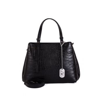 Geanta din piele - cu bareta de umar detasabila Isabella