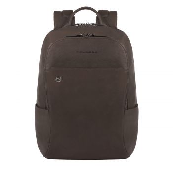 Black square computer backpack brown