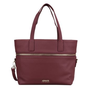 BURGUNDY SHOPPER BAG