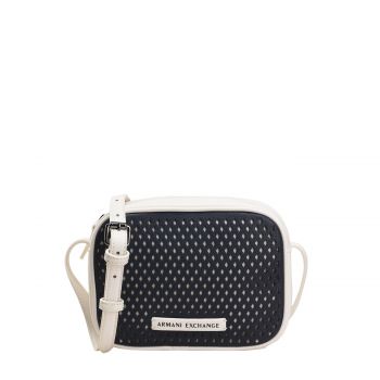 DIAMOND PERFORATED ZIP-TOP CROSSBODY