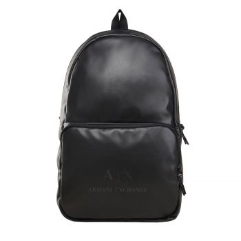 FAUX-LEATHER LOGO BACKPACK