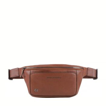 Black square belt bag brown