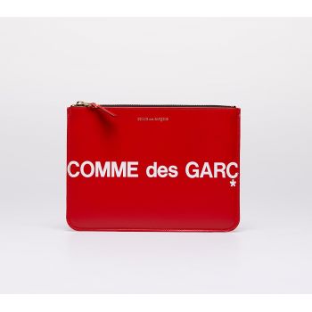 Comme des Garçons Huge Logo Wallet Red