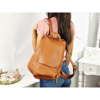 Rucsac caramel piele eco Robin