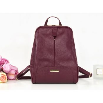 Rucsac magenta piele naturală Andersson