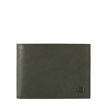 BLACK SQUARE WALLET WITH COIN POCKET