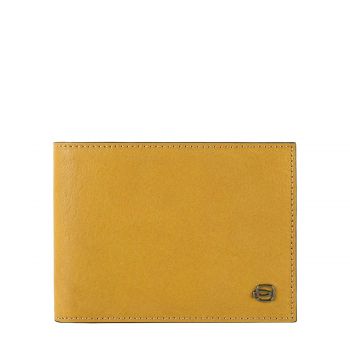 BLACK SQUARE WALLET WITH FLIP UP DOCUMENT WINDOW