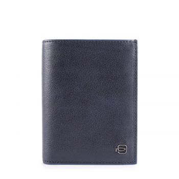 BLUE SQUARE WALLET WITH ID WINDOW