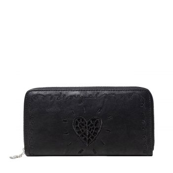 EMBROIDERED HEART WALLET