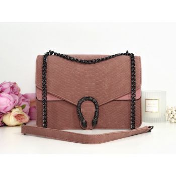 Geantă dusty pink piele eco Liana