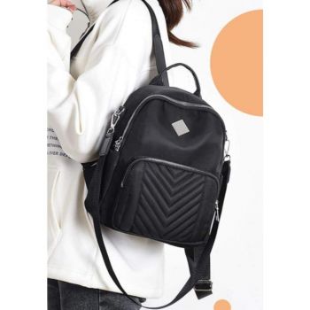 Rucsac negru material textil impermeabil tip geantă Fionna