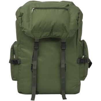 vidaXL Rucsac în stil militar 65 L verde