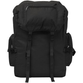 vidaXL Rucsac în stil militar 65L, Negru