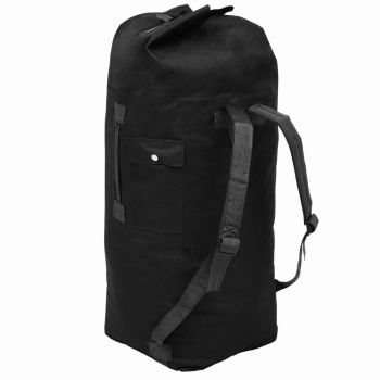 vidaXL Rucsac în stil militar, 85 L, negru