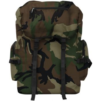 vidaXL Rucsac în stil militar, XXL, 65 L, camuflaj