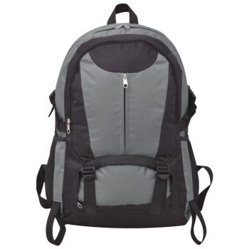 vidaXL Rucsac pentru drumeții 40 L negru și gri