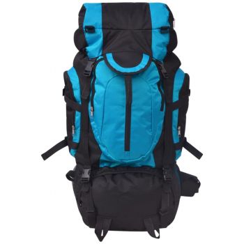 vidaXL Rucsac pentru drumeții XXL 75 L, Negru și albastru