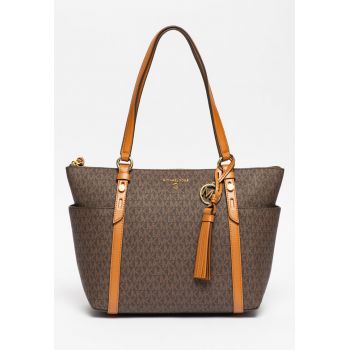 Geanta shopper de piele ecologica cu monograma Sullivan