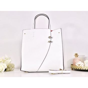 Geantă albă piele naturală Sayoko