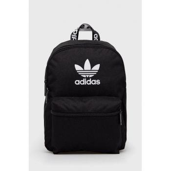 Adidas Originals Rucsac H37065 femei, culoarea negru, mic, cu imprimeu H37065-BLK/WHT