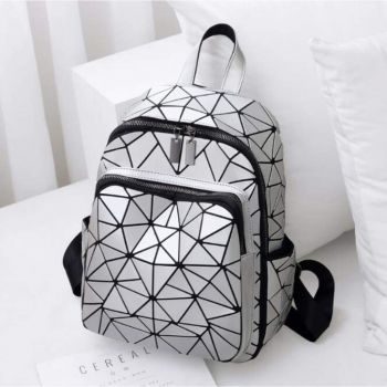 Rucsac geometric silver piele eco Specter