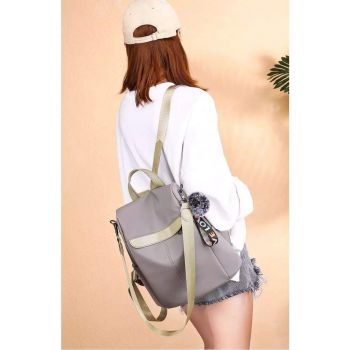 Rucsac khaki material textil impermeabil antifurt tip geantă Ildiko