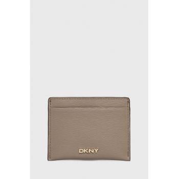 Dkny carcasa din piele femei, culoarea bej