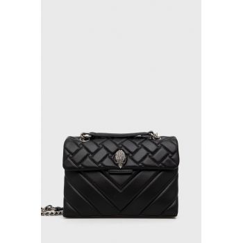 Kurt Geiger London Poșetă de piele culoarea negru