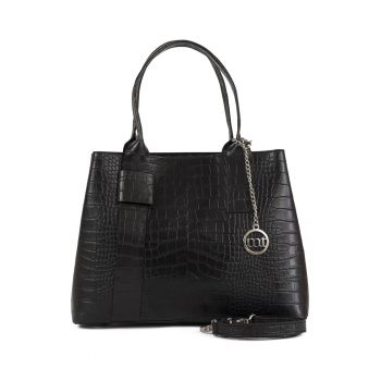 Geanta tote de piele cu model piele de reptila Monviso