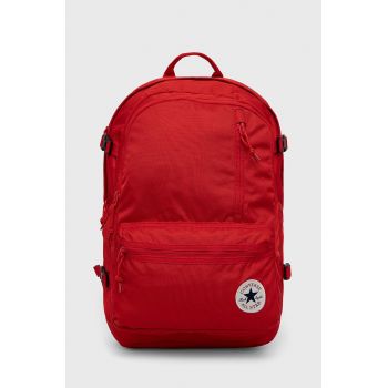 Converse Rucsac culoarea rosu, mare, material neted