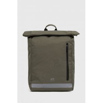 Lefrik Rucsac bărbați, culoarea verde, mare, material neted