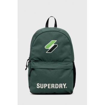 Superdry Rucsac bărbați, culoarea verde, mare, material neted