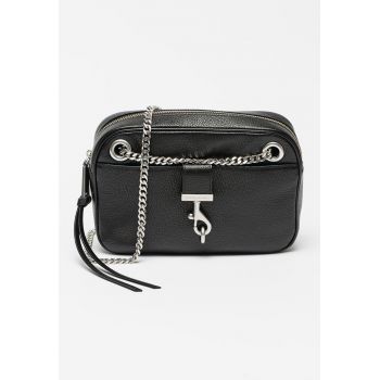 Geanta crossbody de piele cu bareta din lant Lou