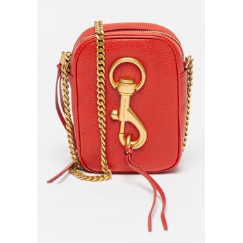 Geanta crossbody de piele cu bareta din lant Lou