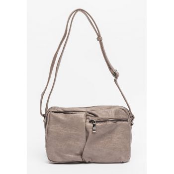 Geanta crossbody de piele ecologica cu aspect texturat