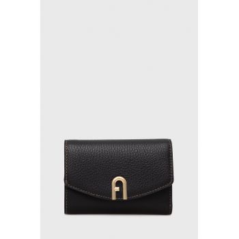 Furla portofel de piele femei, culoarea negru