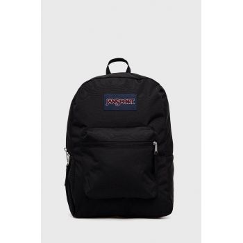 Jansport rucsac culoarea negru, mare, neted de firma original