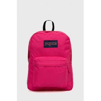 Jansport rucsac culoarea roz, mare, cu imprimeu ieftin