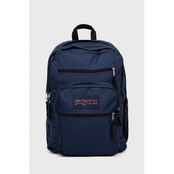 Jansport rucsac culoarea albastru marin, mare, cu imprimeu de firma original