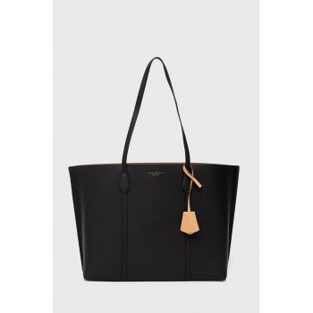 Tory Burch poseta de piele culoarea negru