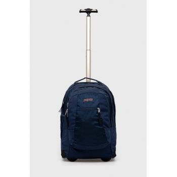 Jansport rucsac culoarea albastru marin, mare, neted