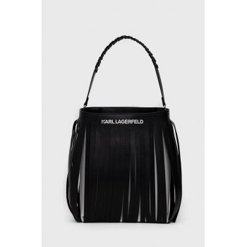 Karl Lagerfeld poseta culoarea negru