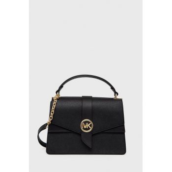 MICHAEL Michael Kors poseta de piele culoarea negru