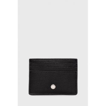 Pepe Jeans carcasa din piele Coni Wallet barbati, culoarea negru