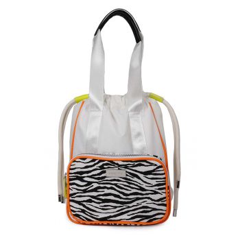 Rucsac convertibil cu segment cu animal print Chitre