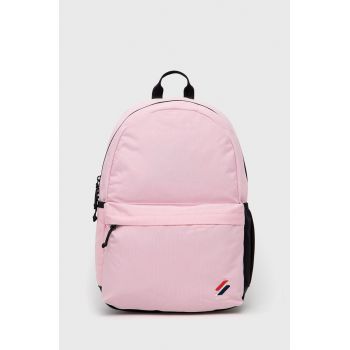 Superdry rucsac femei, culoarea roz, mare, neted