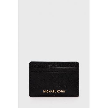 MICHAEL Michael Kors carcasa din piele femei, culoarea negru